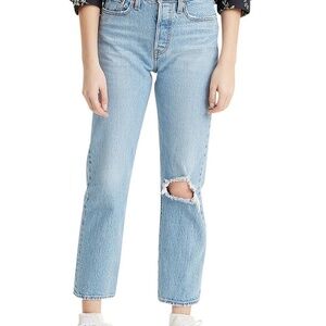 LEVI’S Wedgie Straight High Rise Distressed Jeans NEW